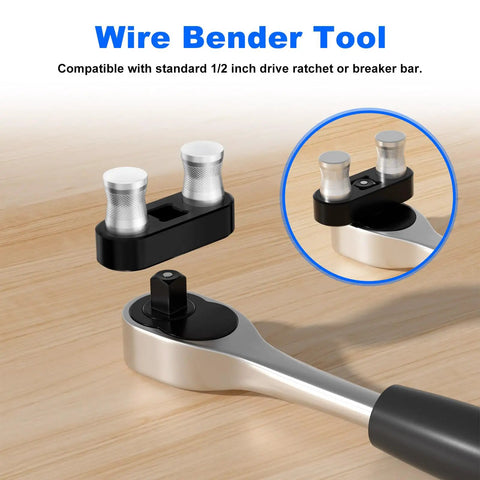Heavy Duty Wire Bender Tool For Cable Wiring Electrical Services, compatible with standard half inch ratchet.