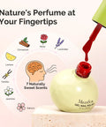 Bottle from Six Macaron Color Gel Nail Polishes Set With 0.56 Fl Oz Tilt Stand Bottles Dope Pigment, with nature scents graphic