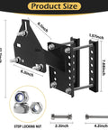 Spare Tire Carrier For Boat Trailer Mount Fits Most 4, 5, And 6 Lug Wheels with hardware and dimensions displayed