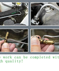Using heavy-duty oil seal removal tool for automotive repair.