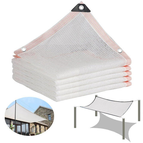 All-Weather Rectangle Sun Shade Sail For Outdoor Porch And Patio, UV Block And Rain Resistant Canopy Cover For Poolside, Beach, Deck, Backyard And Lawn, 118 By 78.74 Inches showing folded canopy and installation examples