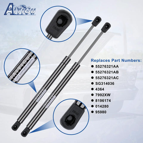 Pair Of Hood Lift Supports Gas Springs For Dodge Ram 1500 2500 3500 4500 5500 Replace Front Hood Shocks And Struts close-up