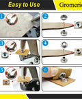Step-by-step guide on using the Premium Snap Fastener Kit With Case 100 Sets Of 15mm Stainless Steel Snaps Heavy Duty Snap Button Kit.