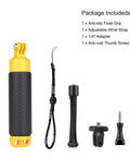 Floating Hand Grip With Mini Tripod Stand For Action Cameras Waterproof Pole Mount Underwater Monopod Lets You Shoot Wet Or Dry