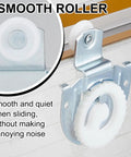 4 Piece Sliding Wardrobe Door Hardware Set Includes Two Dial Adjust Door Hangers Sized 1 And 2, 8 Screws, Durable Galvanized Steel Closet Roller Kit For Smooth, Quiet Sliding Doors And Easy Installation