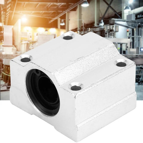 Rock Solid Aluminum Alloy Linear Motion Ball Bearing Slide Block Bushing, seamless glide design for heavy equipment and CNC projects, close-up image.