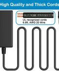 Beefed Up Recliner Power Supply 29V 2A Transformer showing high quality 6.6ft AWG 20 wire and UL recognition