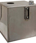 30 Gallon Stainless Steel Hydraulic Reservoir Pre Drilled For Filter Chrome Filler Breather Sight Gauge Magnetic Drain Plug And Carbon Steel Trailer Brackets Built For Rough Roads And Tough Environments