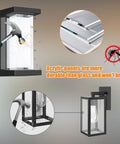 18W Outdoor Porch Light 1800 Lumen 6000K LED Exterior Wall Light Matte Black IP65 Waterproof durability test with hammer