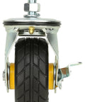 Front view of Hardcore Durable 4 X 2 Inch Wide Caster Wheel With Parking Brake, ideal for recliners and office chairs.