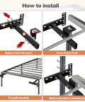 Installation guide for Rock Solid Heavy Duty Headboard Brackets For Adjustable Bed Bases with carbon steel mounts.