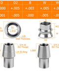 Beefed Up 3/4 Inch Chromoly Heim Joint Rod End Kit With Rh And Lh Threads For Panhard Bars and Steering Suspensions showing dimension details.