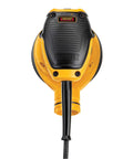Heavy Hitter 5 Inch Orbital Sander Kit With Comfortable Non Slip Grip And 3 Amp Corded Powerhouse top view showing detailed grip and cord.