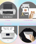 Dark Fabric Heat Transfer Paper For Inkjet And Laser Printers 20 Sheets 8.5x11 DIY T-shirt transfer process steps guide