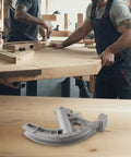 Heavy Duty Cast Aluminum Emt Conduit Bender With Embossed Angle Marks For Accurate 10 To 90 Degree Bends on a workbench.