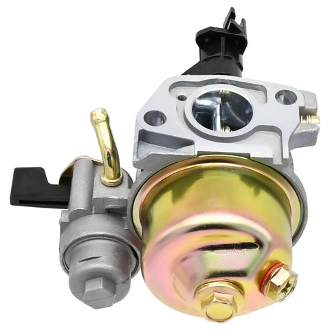 Honda GX160 Beefed Up Carburetor Replacement For GX120 GX140 GX200 Engines shown close-up with brass and silver components.