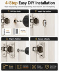 Heavy Duty 6×14mm Door Hinge Thread Repair Screws Kit To Fix Wobbly Cabinet Doors Sagging Hardware Fast Without Replacing Shelves For A Secure Tight Fit, 4-step hinge repair guide