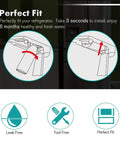 Diagram showing installation of Premium Refrigerator Water Filter Replacement For LG LT1000P And Kenmore Elite 9980 Fridge NSF ANSI 53 Certified.