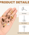 Top 50 Pack Flat Head Upholstery Thumb Tacks Rock Solid Iron Push Pins For Wooden Furniture Wall Paneling And Home Improvement Projects showing different colors and flat heads.