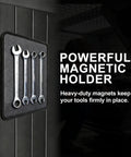 13 Inch By 10 Inch Magnetic Tool Mat Non Slip Pad With PVC Protection Layer For Garage Workshop And Auto Repair Keeps Tools And Small Parts Locked In Tight holding wrenches on a wall