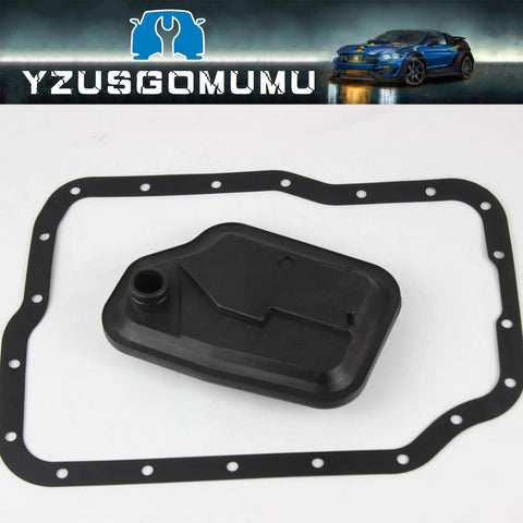 4F27E FN4A Transmission Filter Kit With Oil Pan Gasket For 1998-2018 Ford Focus Fiesta EcoSport Mazda 5 6 8 Axela Wagon Verisa Biante Replaces FN01-21-500 XS4Z-7A098-AB, featuring transmission filter and gasket in black