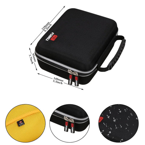 Ultimate Heavy Duty Hard Case For Dymo Rhino 4200 Label Maker, compact EVA armor case with zippers, water-resistant, protective.