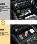 Mazda CX5 Center Console Tray Insert Organizer Armrest Storage Box Gears Gear Panel Front Glasses Holder Custom Fit Car Accessories For 2022 2023 2024 2025 before and after organizing view.