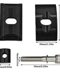 Aluminum Alloy Bicycle Seatpost Head Clamp For Seatpost And Saddle Tube Tough As Nails Rust Resistant Strong Seat Clamp Head For Bikes Replacement Part 1 Piece Black with dimensions 54mm x 30mm