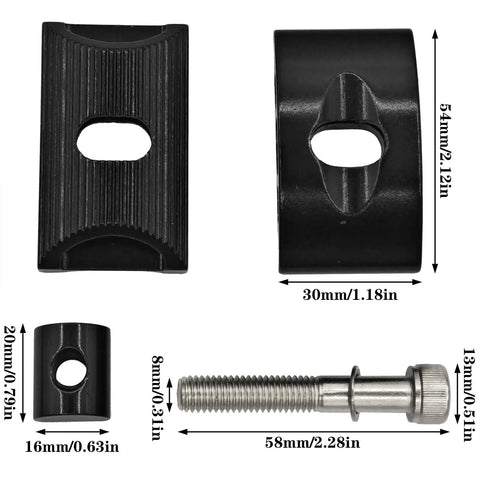 Aluminum Alloy Bicycle Seatpost Head Clamp For Seatpost And Saddle Tube Tough As Nails Rust Resistant Strong Seat Clamp Head For Bikes Replacement Part 1 Piece Black with dimensions 54mm x 30mm