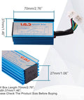 AC 6 Pin Racing CDI Box For CG125 150cc 200cc 250cc Vertical Engines with dimensions and connector details