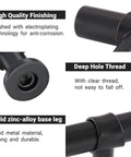 Close-up view of 5 Pack Black Cabinet Knobs And Drawer Pulls, T Bar Dresser Handles, showing high quality finishing and deep hole thread.