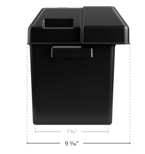 Heavy Duty Battery Box For Group 27 30 31 With Secure Strap And Hardware Delivering Badass Protection For Rv Marine And Automotive Power Packs, showing dimensions.