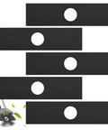 Five black edger blades with 1-inch center holes, set of 5 for lawn edgers.