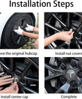 Installation steps for Tesla Model 3 Y S X Wheel Hub Caps Center Covers Matte Silver 4 Pack Dope Upgrade For Durable Rustproof Dustproof Scratchproof Protection And Sleek Head Turning Look