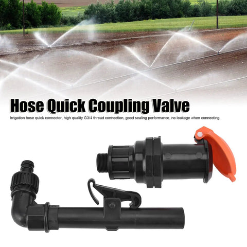 Heavy Duty Hose Water Intake Connector That Slams Shut To Stop Leaks Fast For Your Irrigation System, Lawn Sprinklers, And Greenhouse Gardens In Style. ABS G3/4 valve