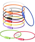 50 Pcs Colored Stainless Steel Wire Keychain Cables, 5.9 Inches Long, 1.5mm Thick, Key Ring Loops In 10 Colors, Durable 304 Steel