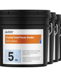 Heavy Hitter Concrete And Paver Sealer 20 Gallon Drum shown in black container for driveway and patio protection.
