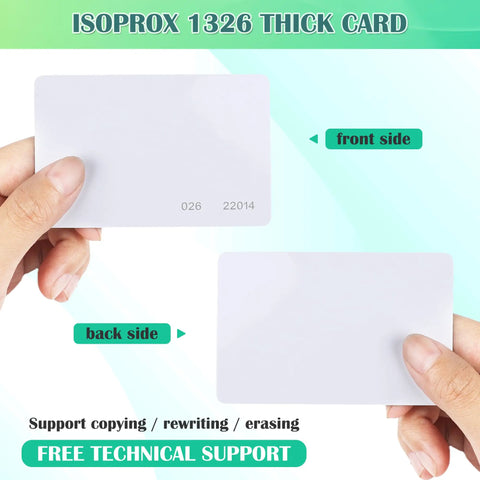 Writable 26-Bit CR80 Proximity RFID Cards 125KHz Weigand Prox Blank ISOProx 1386 1326 Compatible Printable Front And Back