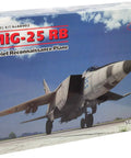 Box cover of MiG 25RB Soviet Reconnaissance Plane Model Kit 1 48 Scale For Assembly And Painting With Four Dope Decal Options