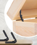 180 Degree Rotatable Lid Hinges, 9 Inch Folding Hinges, Beefed Up Heavy Duty Reinforced 4 Pack For Toolboxes Chests And Storage Lids, Durable Steel Construction With Smooth Operation on wooden lid