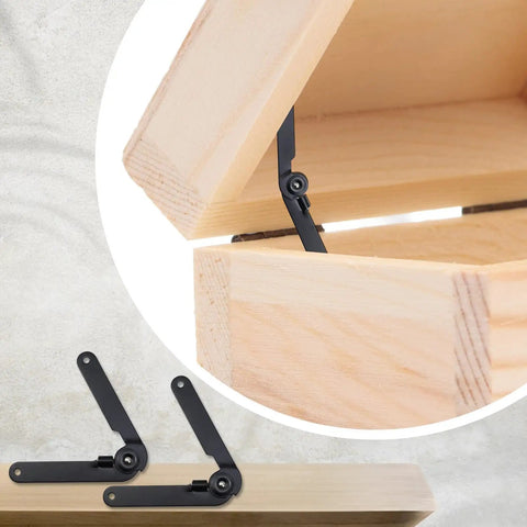 180 Degree Rotatable Lid Hinges, 9 Inch Folding Hinges, Beefed Up Heavy Duty Reinforced 4 Pack For Toolboxes Chests And Storage Lids, Durable Steel Construction With Smooth Operation on wooden lid