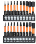 Versatile 20-piece Allen Wrench Bit Set Featuring S2 Steel Metric And Inch Hex Drill Kit For Heavy Duty Fastener Work, Perfect For Pro Mechanics Hitting All Your DIY Projects Without Hassle Or Fumbling With Multiple Tools. 20-piece metric and inch hex bit set in holder, S2 steel
