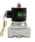 Rock Solid Stainless Steel Electric Solenoid Valve 110V AC Normally Closed For Air Water Gasoline Diesel Oil Natural Gas Valve