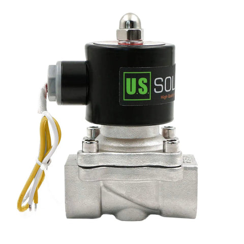 Rock Solid Stainless Steel Electric Solenoid Valve 110V AC Normally Closed For Air Water Gasoline Diesel Oil Natural Gas Valve