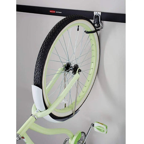 Heavy Duty Garage Bike Storage Hook Set Vertical Wall Mount Rack For Bicycles Up To 50 Lbs 4 Pack Quick Snap On FastTrack Rails