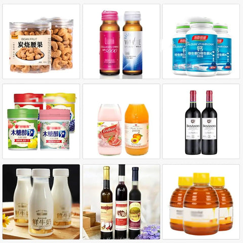 Straight Shooter Automatic Round Bottle Labeling Machine For Glass Plastic Containers Double Side Sticker Applicator Heavy Duty No Sweat Setup 10 To 150 Millimeter Diameter Fast Pedal Or Auto Shop Ready Game Changer with various drink and snack containers.