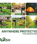 Solar Ultrasonic Animal Repeller Outdoor With Motion Sensor PIR Auto Deterrent For Yard And Garden LED Flashing Light Weatherproof 2 Pack in vegetable garden