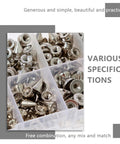 359 Piece Punk Spikes And Studs Kit In Zinc Alloy Silver Cone Spikes And Rivets Eight Sizes For DIY Leather Clothing
