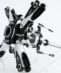 Close-up of T Rex 600 DFC 4 Blade Flybarless Rotor Head Kit For Trex 600 RC Helicopter Replacement Part showing CNC machined alloy build.