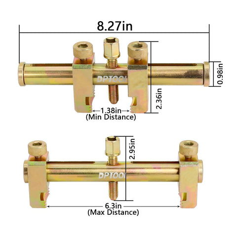 Universal Ribbed Drive Belt Pulley Puller And Crankshaft Pulley Removal Tool dimensions and design details shown on diagram